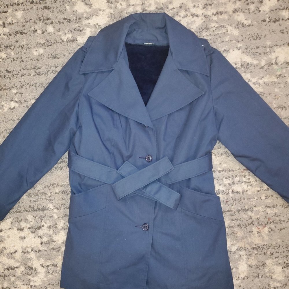 Vintage Sears Coat || Navy Blue || Sz S